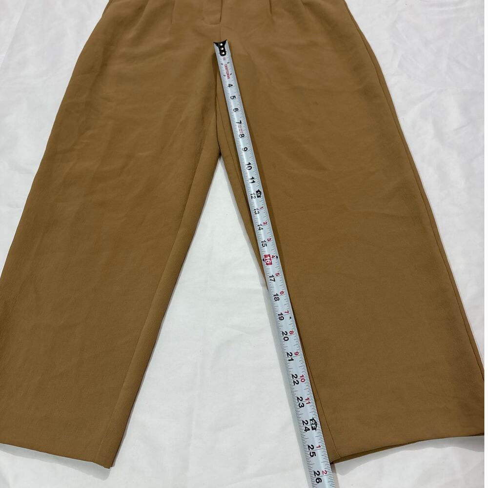 Aritzia Wilfred Womens 2 Brown Wide Leg Pants High Rise Office Minimalist - Picture 8 of 9